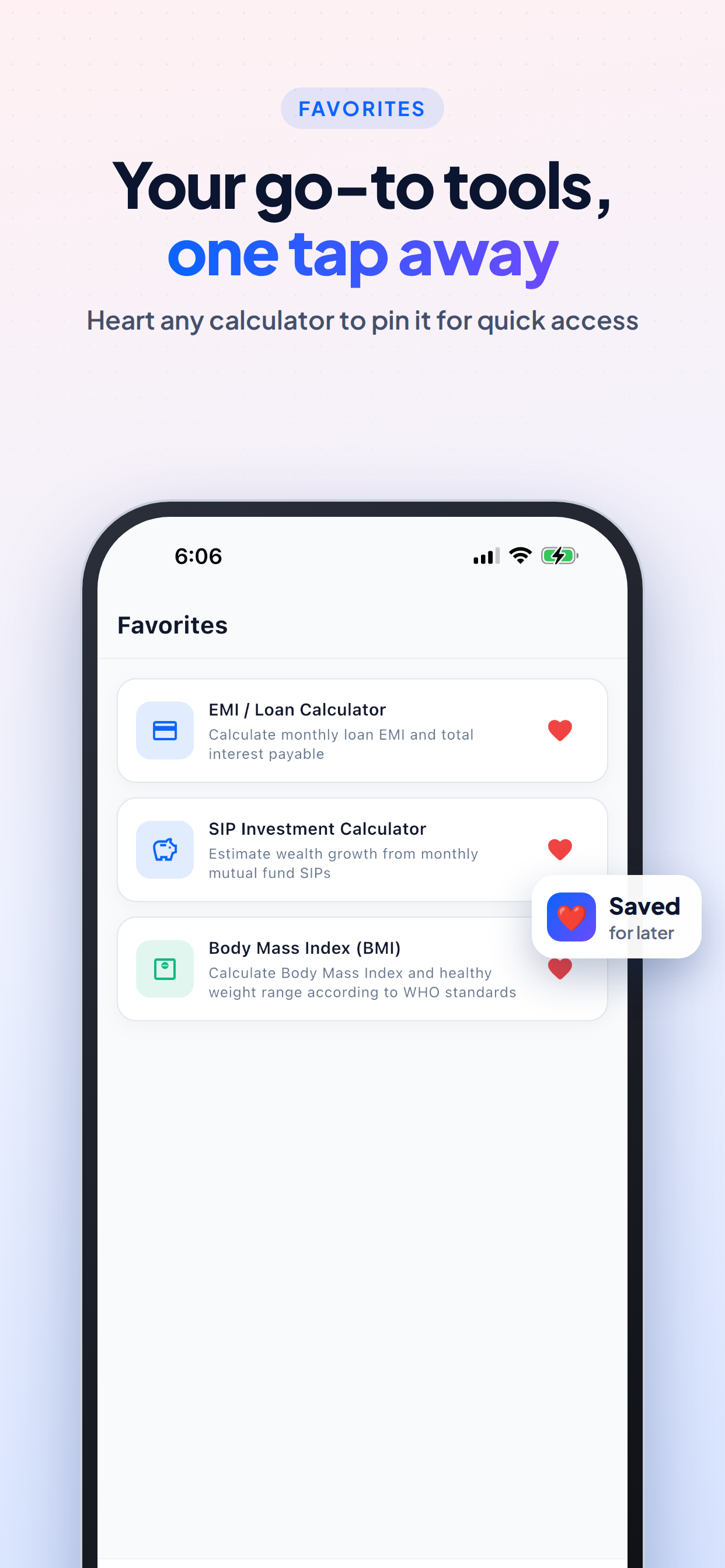Favorites list
